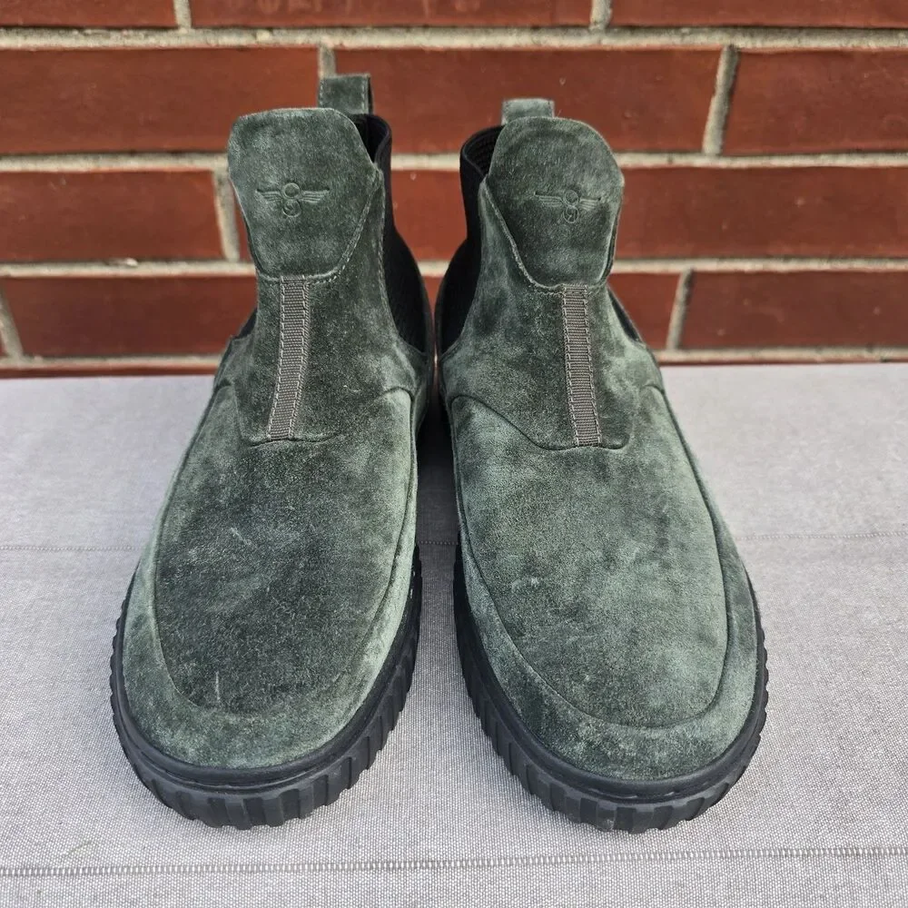 Creative Recreation Rosin Green Black Suede Leather Boots Men's Size 8.5